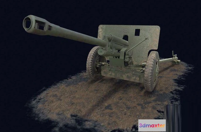 1521214 - PBR Game 3D Models - ZIS-3 Game Ready cannon 3D Max