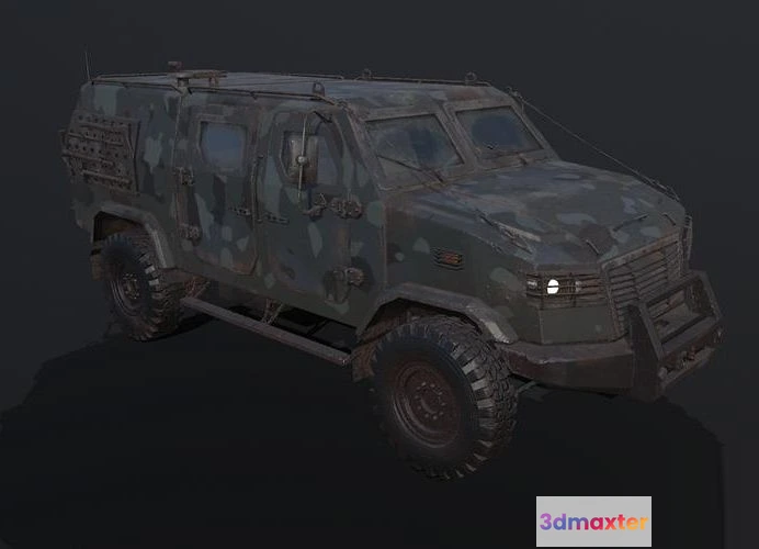 1521228 - PBR Game 3D Models - Armored Military Vehicle 3D Max
