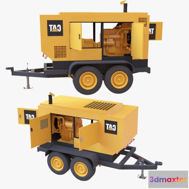 1521238 - PBR Game 3D Models - Cat Diesel Electric Generator Low-poly 3D Max