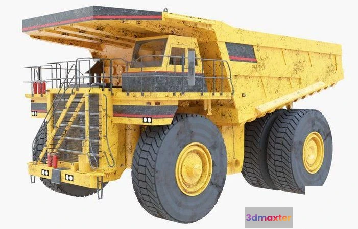 1521268 - PBR Game 3D Models - Dump Haul Mining Truck - Proper High Poly With Cabin Interior 3D Max