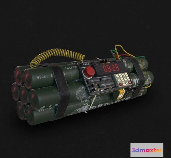 1521270 - PBR Game 3D Models - Dynamite Bomb 3D Max