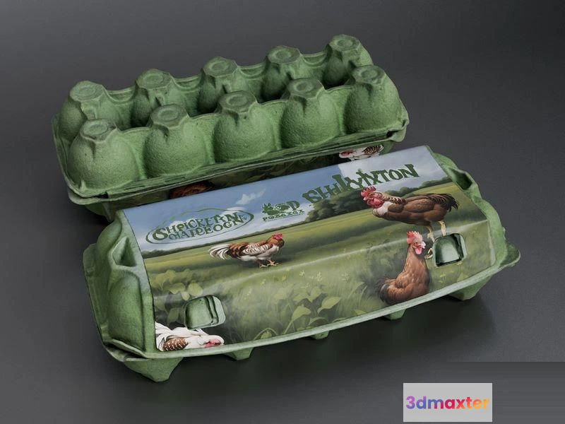 1521272 - PBR Game 3D Models - Egg carton 3D Max