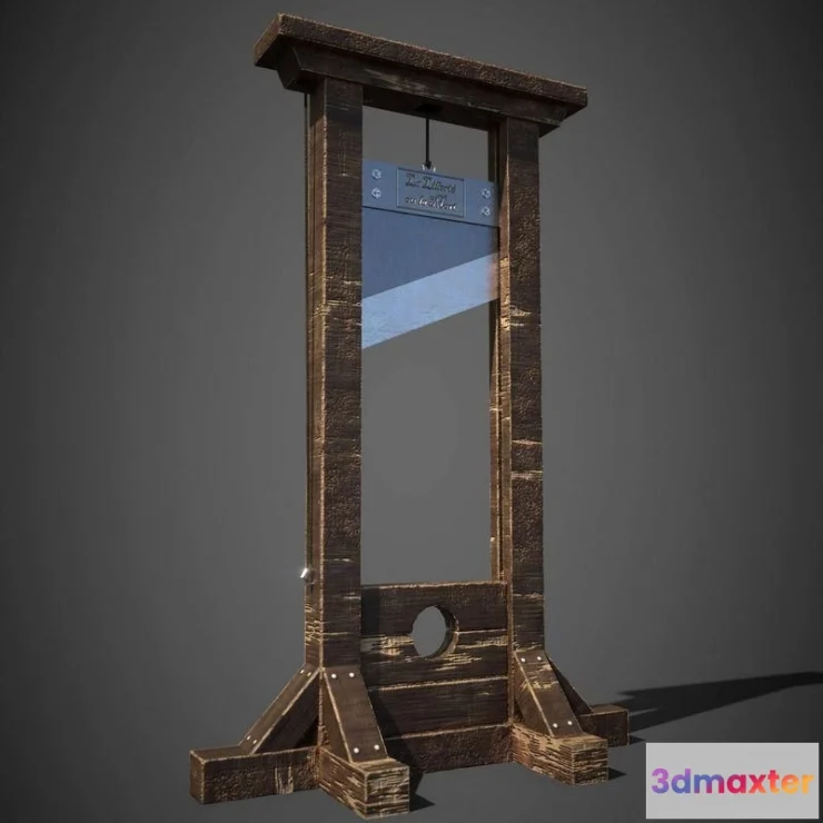 1521294 - PBR Game 3D Models - Guillotine french 3D Max