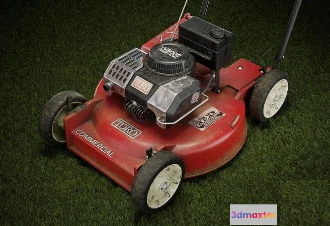 1521318 - PBR Game 3D Models - Lawnmower TORO TV5002 3D Max