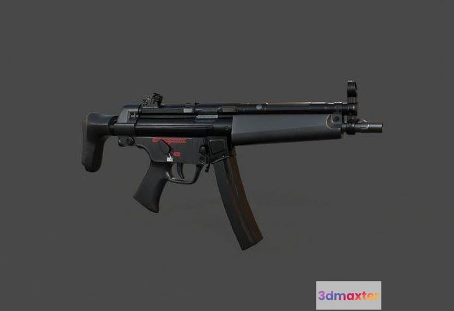 1521338 - PBR Game 3D Models - MP5A3 gun 3D Max
