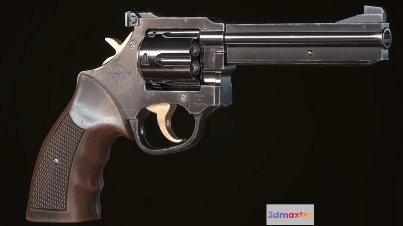 1521340 - PBR Game 3D Models - MR73 Revolver Pistol 3D Max