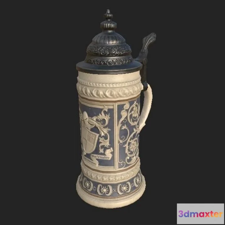 1521342 - PBR Game 3D Models - Old Ceramic Stein 3D Max