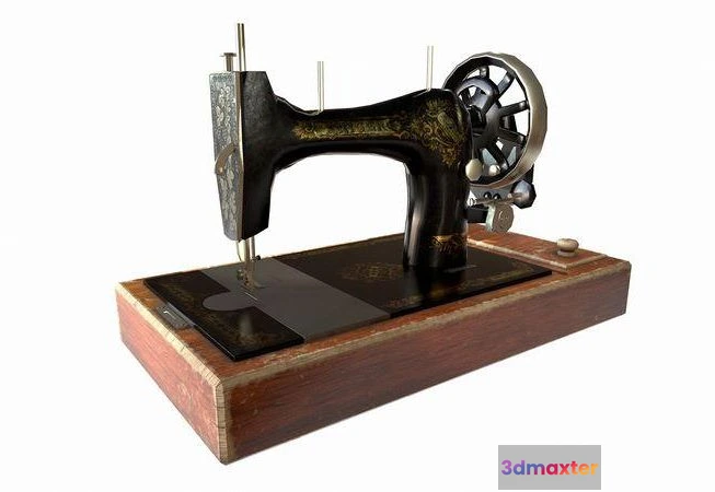 1521344 - PBR Game 3D Models - Old Singer Sewing Machine 3D Max