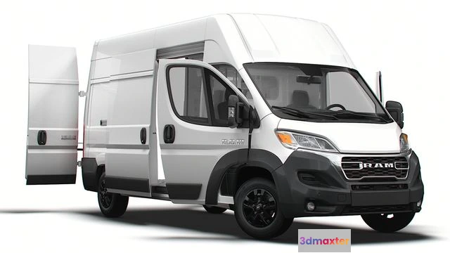 1521358 - PBR Game 3D Models - RAM Promaster Van L3H3 HQ Interior 2023 3D Max