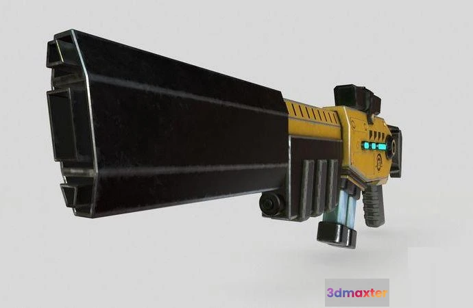 1521368 - PBR Game 3D Models - Sci-fi gun 3D Max