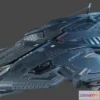 1521370 - PBR Game 3D Models - Sci-Fi Gunship 3D Max