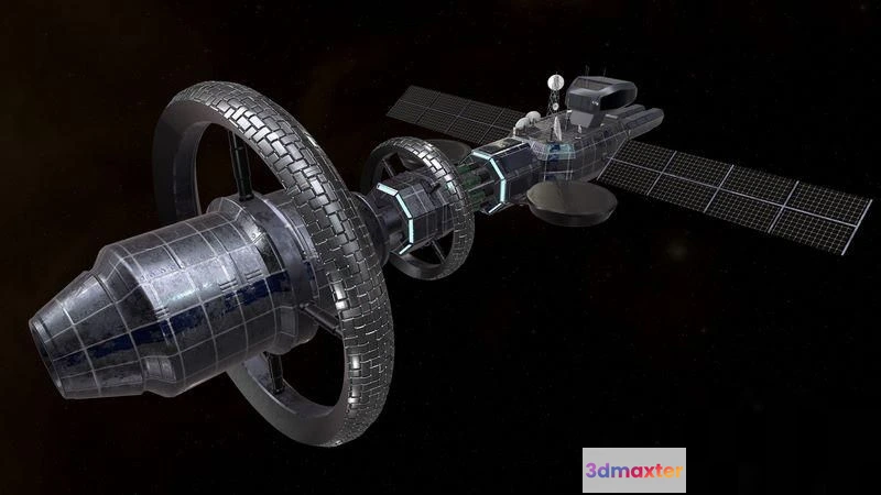 1521376 - PBR Game 3D Models - Sci-fi spaceship class cruiser 3D Max