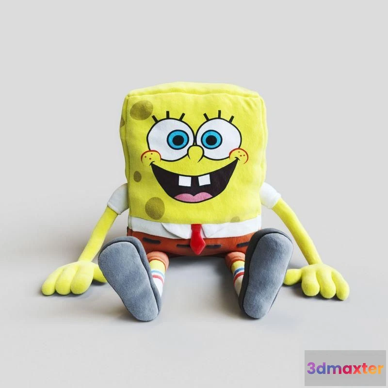 1521382 - PBR Game 3D Models - Soft toy SpongeBob SquarePants 3D Max