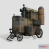1521388 - PBR Game 3D Models - Steampunk house on wheels 3D Max
