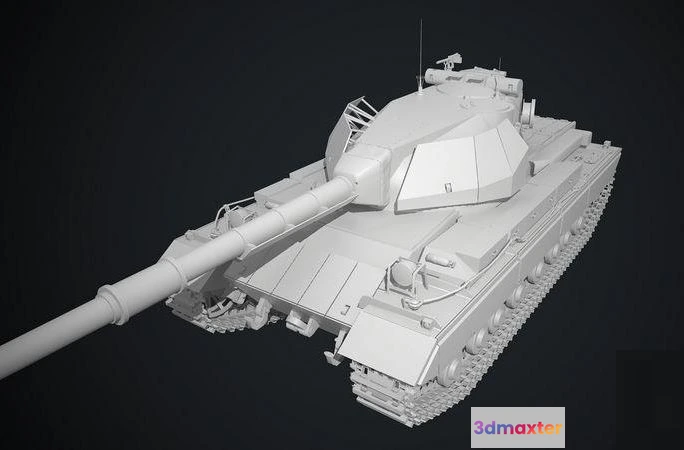1521390 - PBR Game 3D Models - Super Conqueror British Heavy Tank Low-poly 3D Max