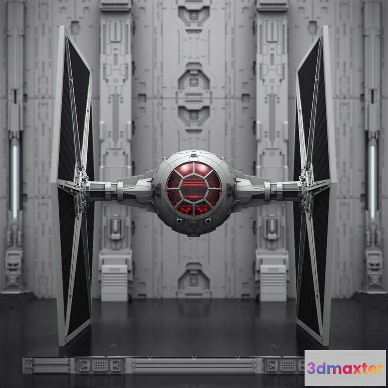 1521396 - PBR Game 3D Models - Tie Fighter 3D Max