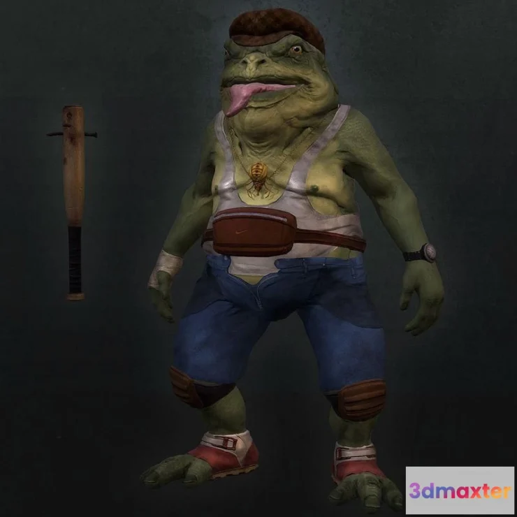 1521398 - PBR Game 3D Models - Toad mutant boss 3D Max