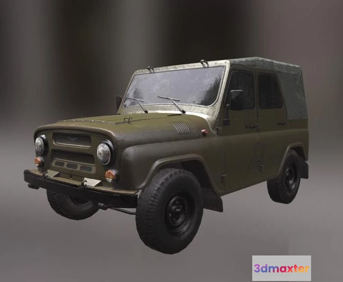 1521410 - PBR Game 3D Models - UAZ Hunter military vehicle 3D Max