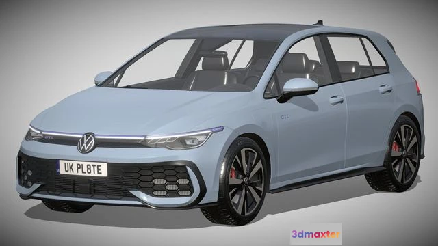 1521418 - PBR Game 3D Models - Volkswagen Golf GTE 2024 3D Max