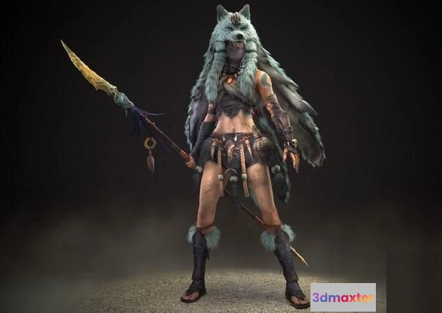 1521426 - PBR Game 3D Models - Wolf Girl Su 3D Max