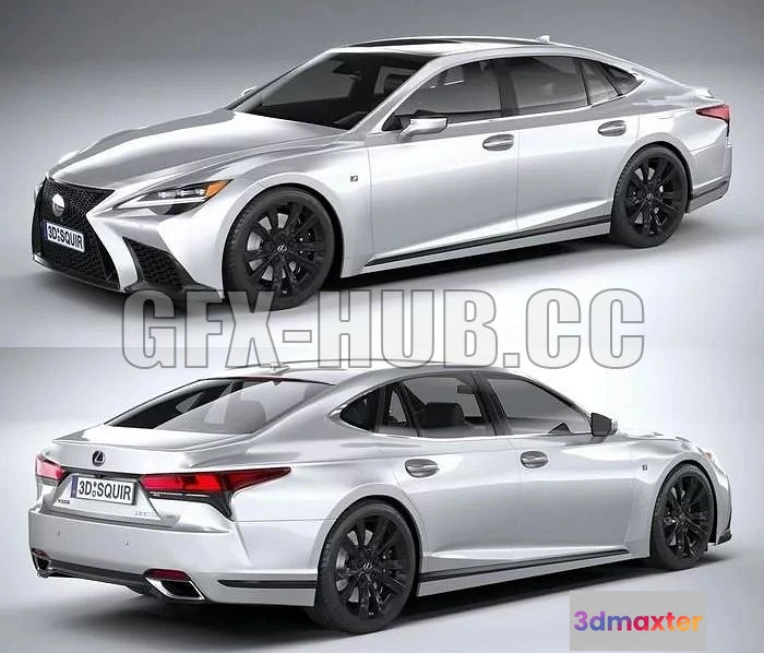 1521434 - PBR Game 3D Models - ##g=f=x-h=u=b_co## Lexus LS500h F Sport 2021 3D Max