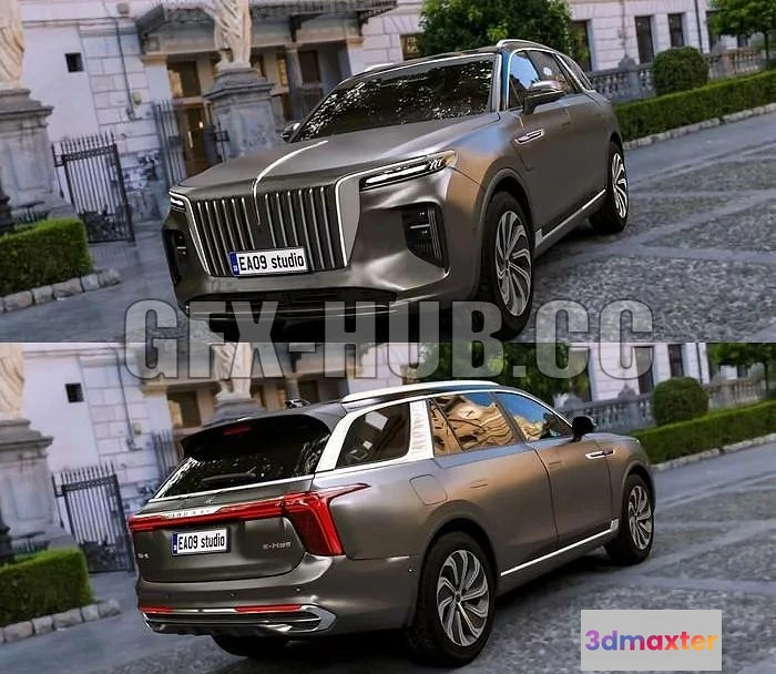 1521444 - PBR Game 3D Models - $gfx$hub$co Hongqi EHS9 2020 3D Max