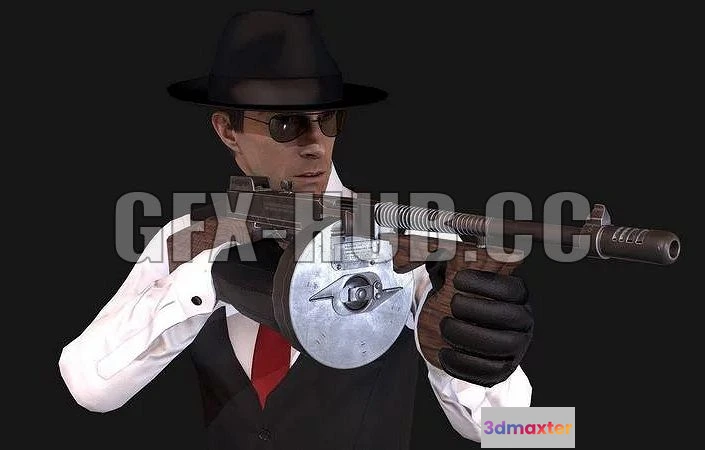 1521454 - PBR Game 3D Models - @@g-f-x-h-u-b()CO@@Mafia Man 3D Max