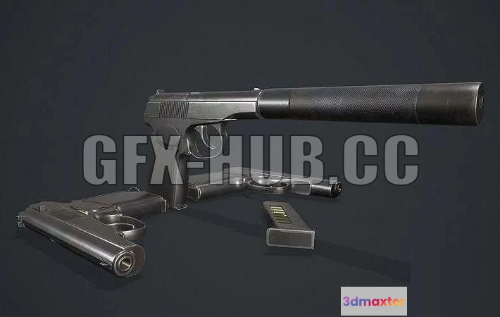 1521462 - PBR Game 3D Models - +gfx-hub-co_Pistol Makarov 3D Max