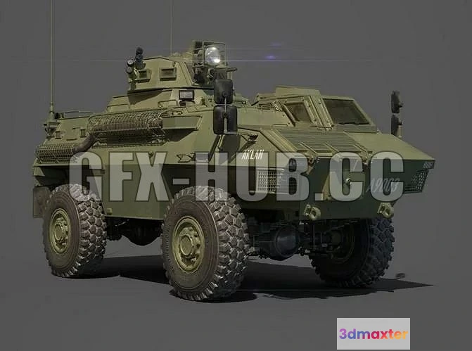 1521496 - PBR Game 3D Models - downloaded at GFX-HUB@GKN Sankey Simba Armored Personnel Carrier 3D Max