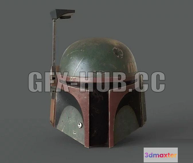 1521514 - PBR Game 3D Models - G&F&X-H#U#B.cc-BOBA FETT Helmet 3D Max