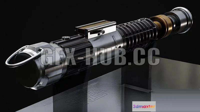 1521532 - PBR Game 3D Models - get more@gfx.hub cc-Obi-wan Kenobi Lightsaber 3D Max