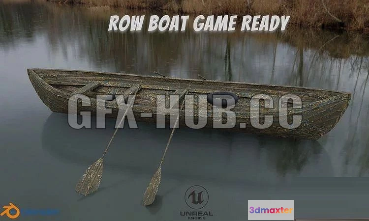 1521544 - PBR Game 3D Models - g-f x.h.u=b.cc Old Row Boat 3D Max