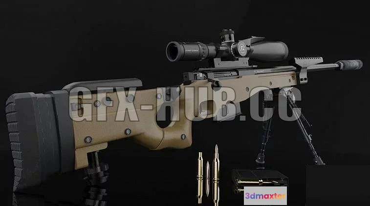 1521560 - PBR Game 3D Models - gfx-h u b.c c - more AWM Sniper Rifle 3D Max