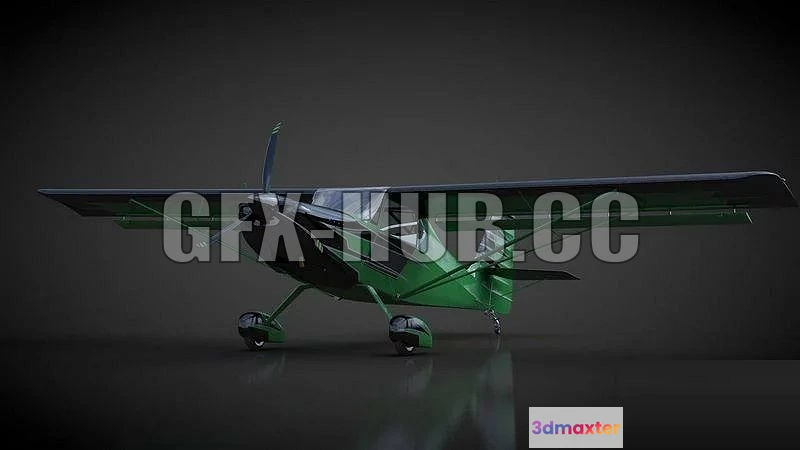 1521564 - PBR Game 3D Models - GFX-HUB.CC! Airplane Kit Fox Speedster Airshow 3D Max