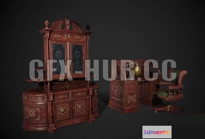 1521566 - PBR Game 3D Models - gfx-hub.cc(#)Antique Furnitures 3D Max