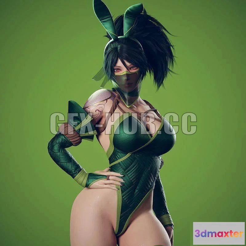 1521578 - PBR Game 3D Models - GFXHUB_Bunny Akali 3D Max
