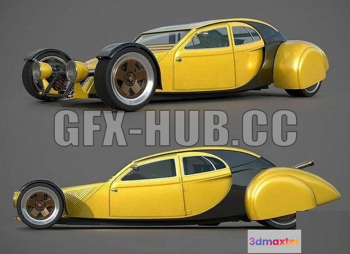 1521580 - PBR Game 3D Models - gfxhubcc..Citroen 12CV 3D Max