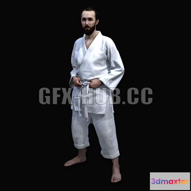 1521628 - PBR Game 3D Models - 3D Scan Man Sport Taekwondo 3D Max