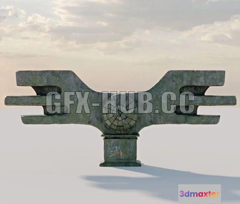 1521654 - PBR Game 3D Models - Brutalist Monument 3 3D Max