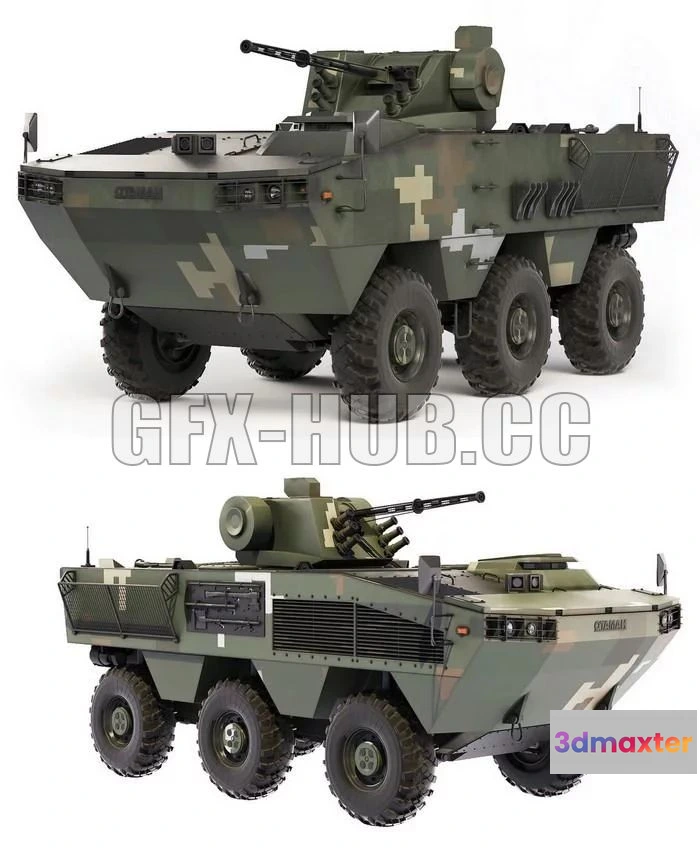 1521656 - PBR Game 3D Models - BTR Otaman-3 3D Max