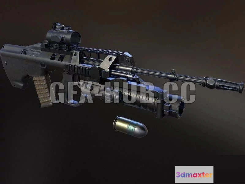 1521664 - PBR Game 3D Models - EF88 Rifle 3D Max