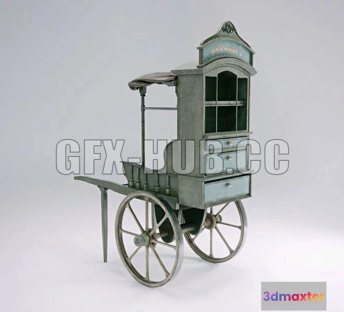 1521670 - PBR Game 3D Models - Fantasy Cart 3D Max