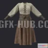 1521698 - PBR Game 3D Models - Medieval clothes character clothing 3D Max