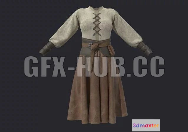 1521698 - PBR Game 3D Models - Medieval clothes character clothing 3D Max
