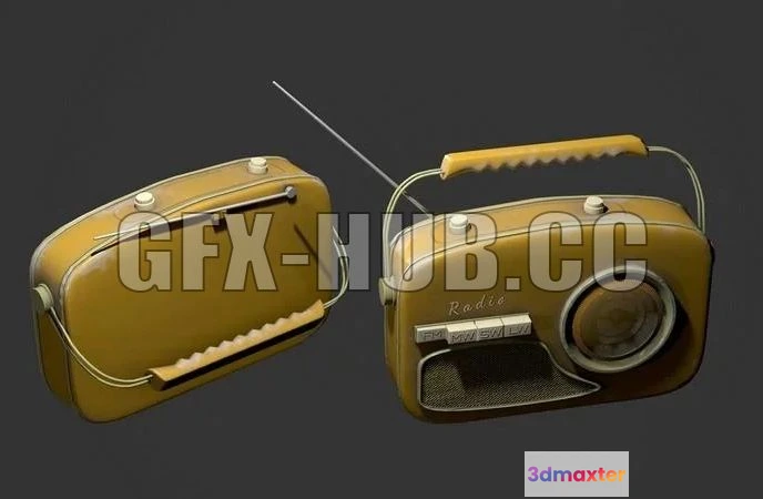 1521724 - PBR Game 3D Models - Retro radio 3D Max