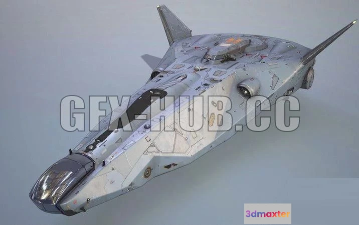 1521728 - PBR Game 3D Models - Sci-fi Corvette 3D Max