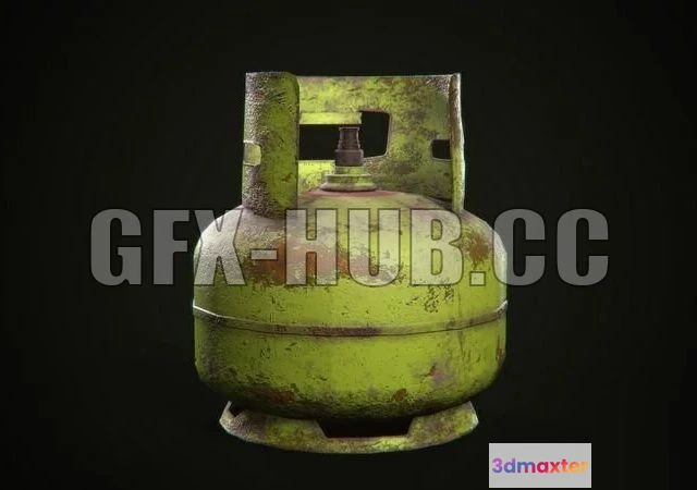 1521744 - PBR Game 3D Models - Small Gas Cylinder Tank 3D Max