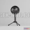 1521748 - PBR Game 3D Models - Snowball Mic - Black 3D Max