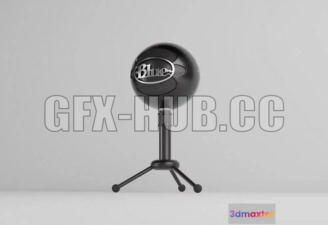 1521748 - PBR Game 3D Models - Snowball Mic - Black 3D Max