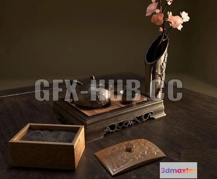 1521760 - PBR Game 3D Models - Tea set asset 3D Max